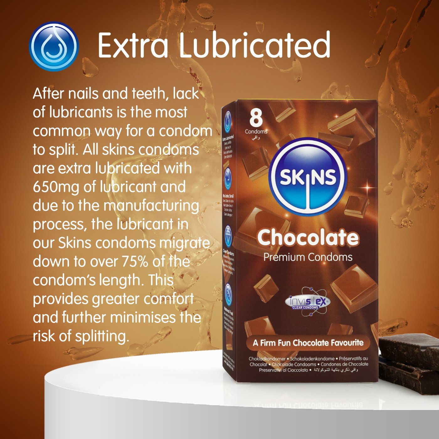 Skins Chocolate Premium Condoms (8 Pack)