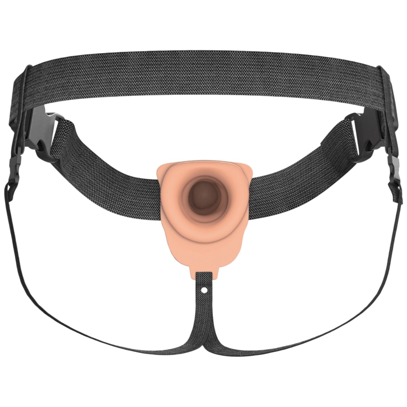 Fantasy X-Tensions Elite 7 Inch Vibrating Hollow Silicone Strap-On with Harness