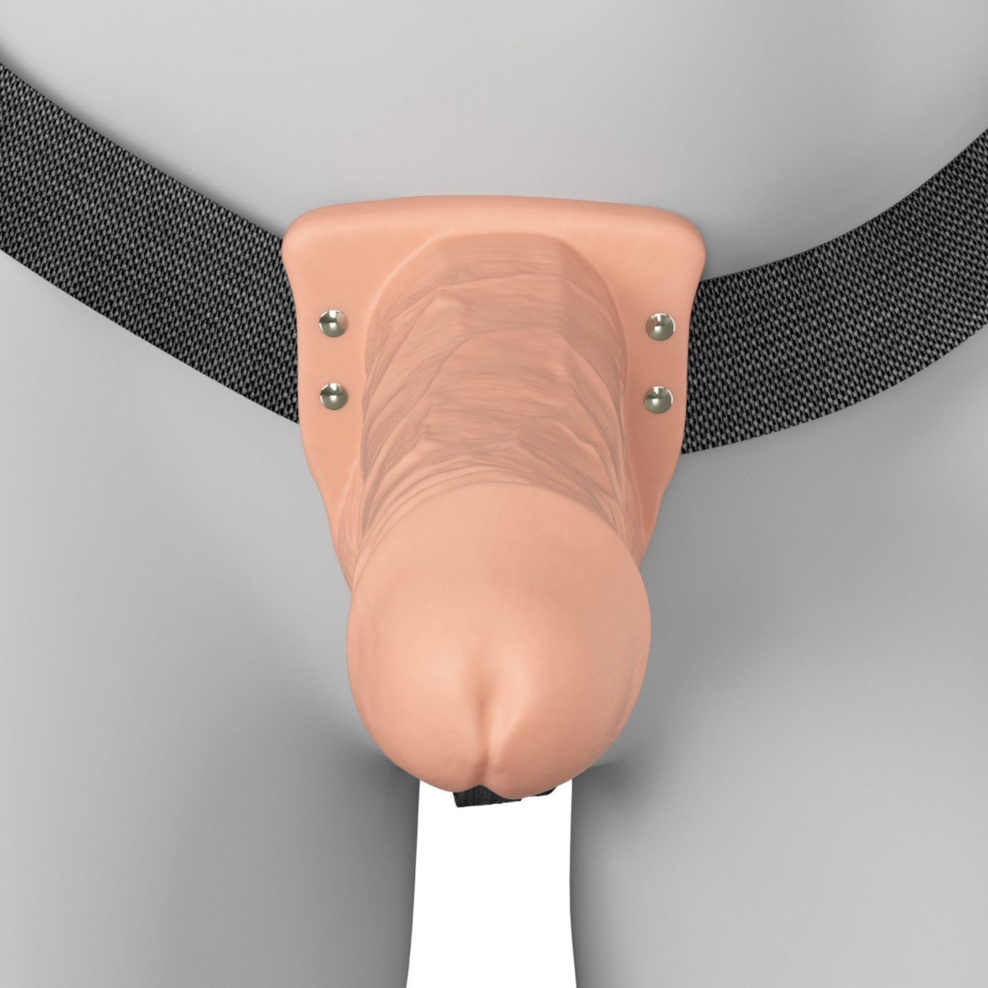 Fantasy X-Tensions Elite 7 Inch Vibrating Hollow Silicone Strap-On with Harness