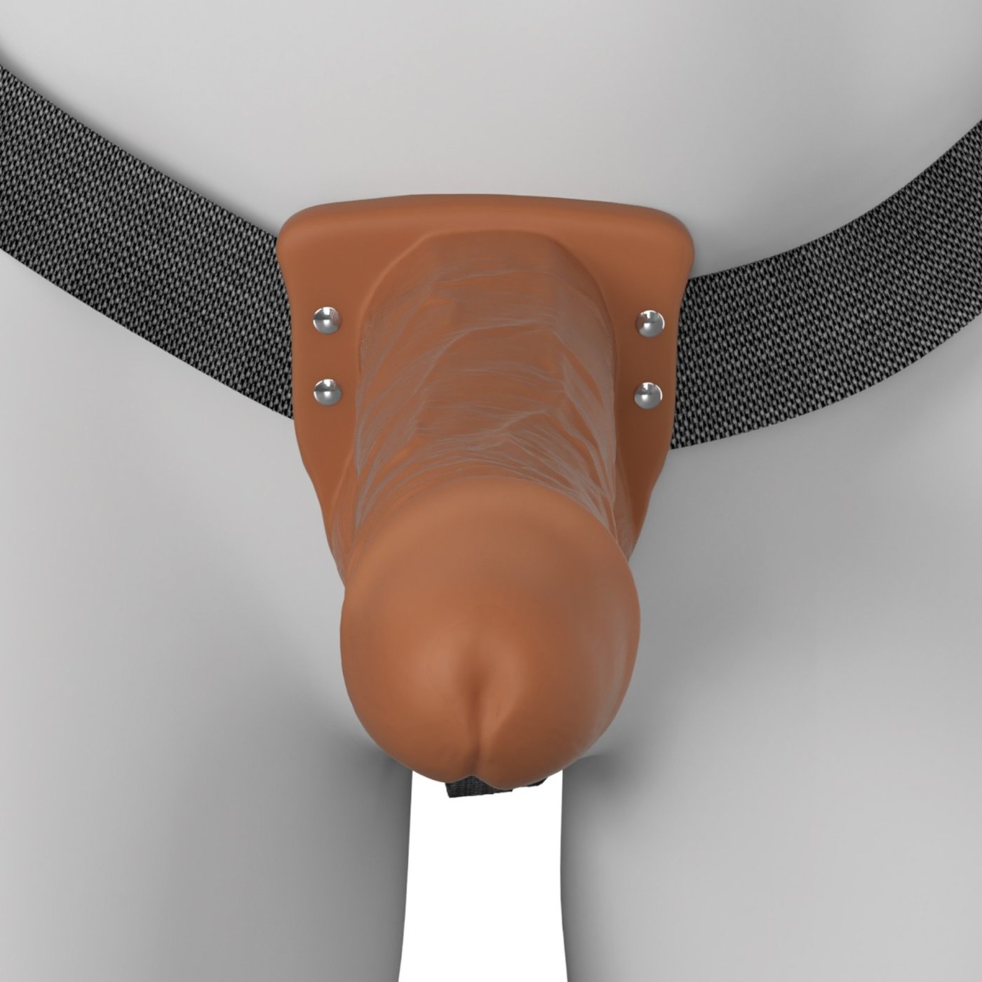 Fantasy X-Tensions Elite 7 Inch Vibrating Hollow Silicone Strap-On with Harness