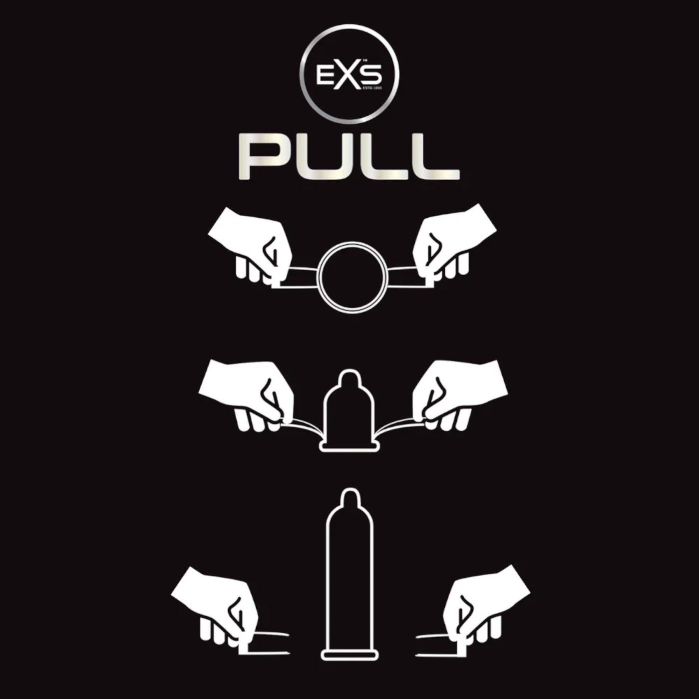EXS Pull Large 60mm Non-Latex Condoms (6 Pack)