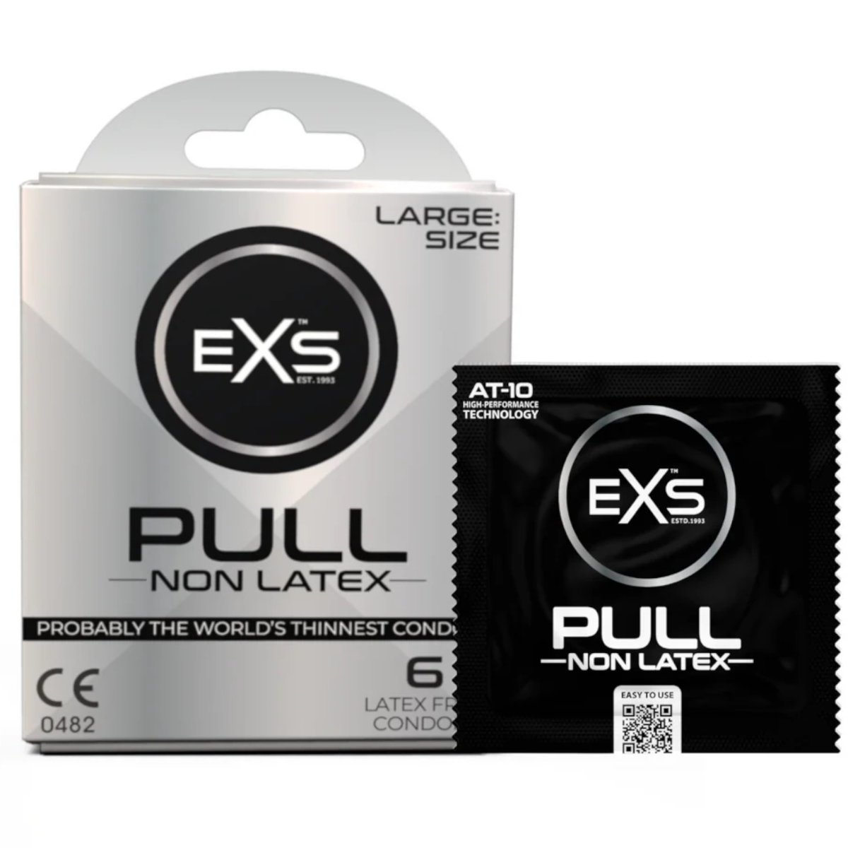 EXS Pull Large 60mm Non-Latex Condoms (6 Pack)