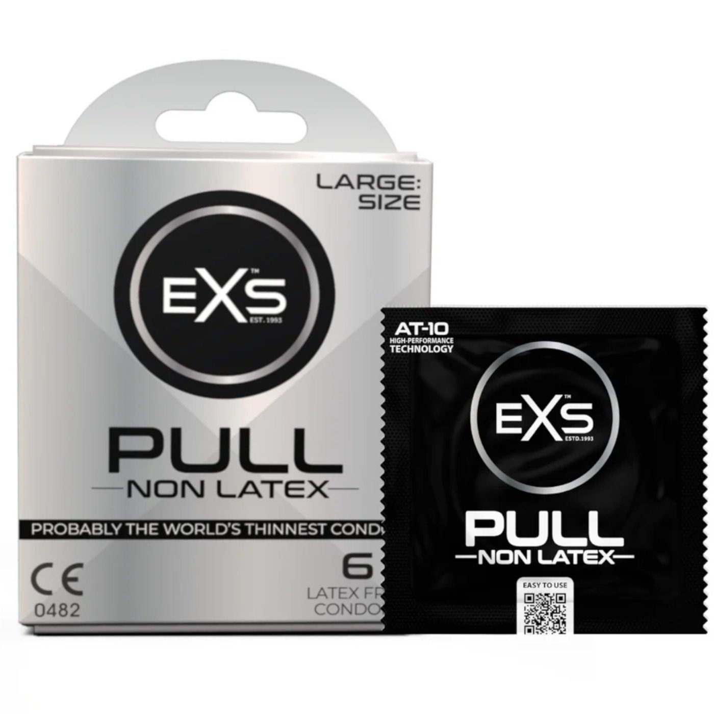 EXS Pull Large 60mm Non-Latex Condoms (6 Pack)