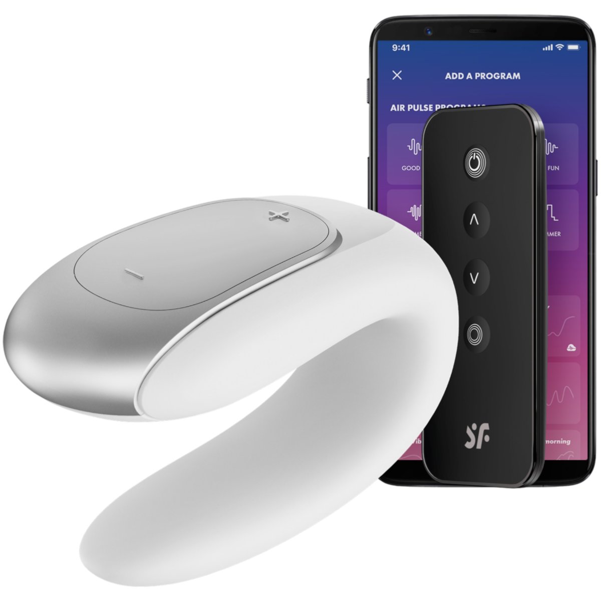 Satisfyer Double Fun App Controlled Couples Vibrator White