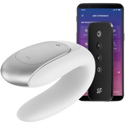 Satisfyer Double Fun App Controlled Couples Vibrator White