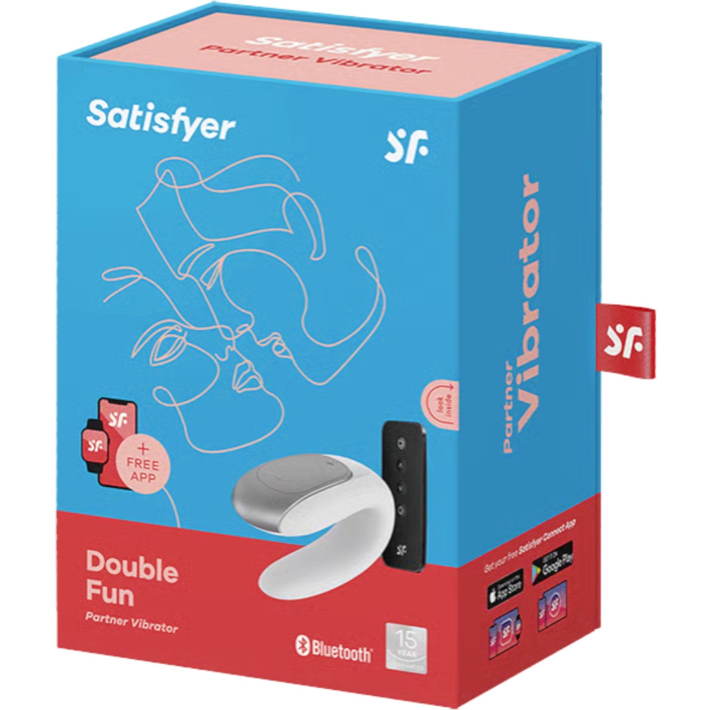 Satisfyer Double Fun App Controlled Couples Vibrator White