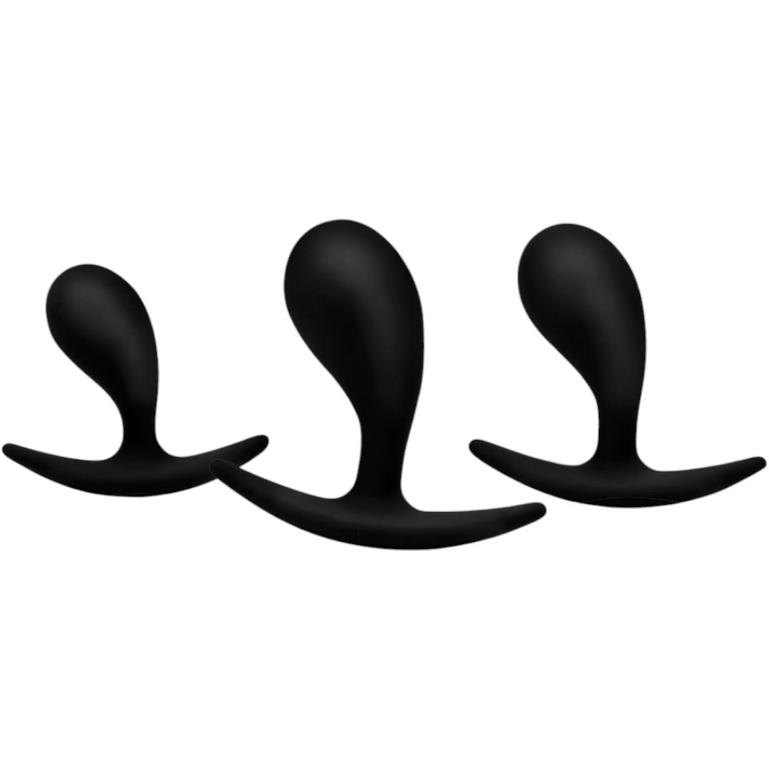 Master Series Dark Droplets 3 Piece Curved Anal Trainer Set