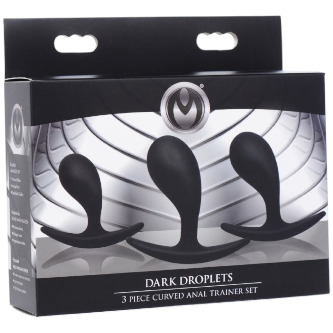 Master Series Dark Droplets 3 Piece Curved Anal Trainer Set