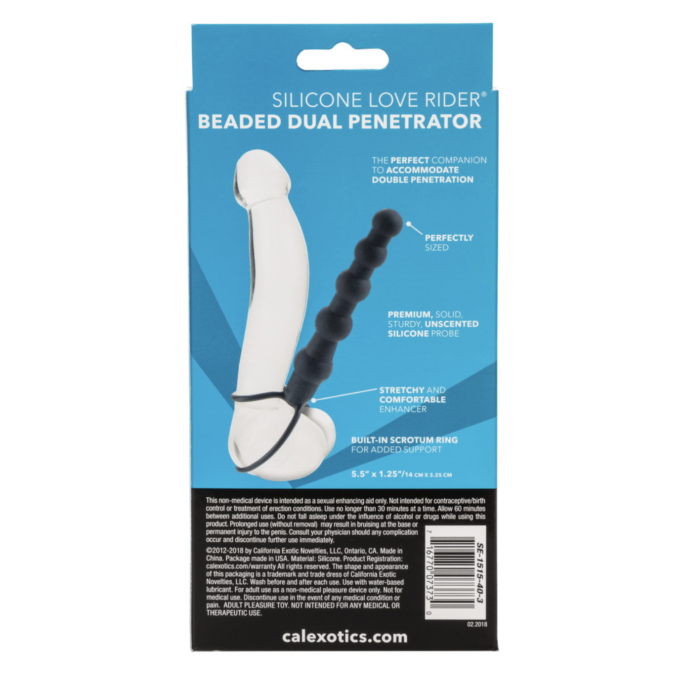 CalExotics Love Rider Beaded Dual Penetrator 5.75 Inch