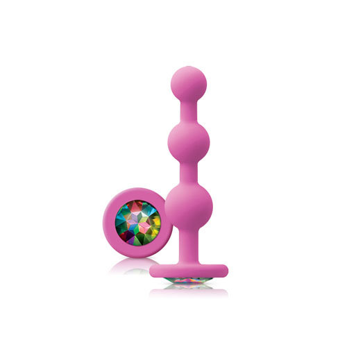 Glams Pink Ripple Anal Plug Rainbow Gem – NS Novelties