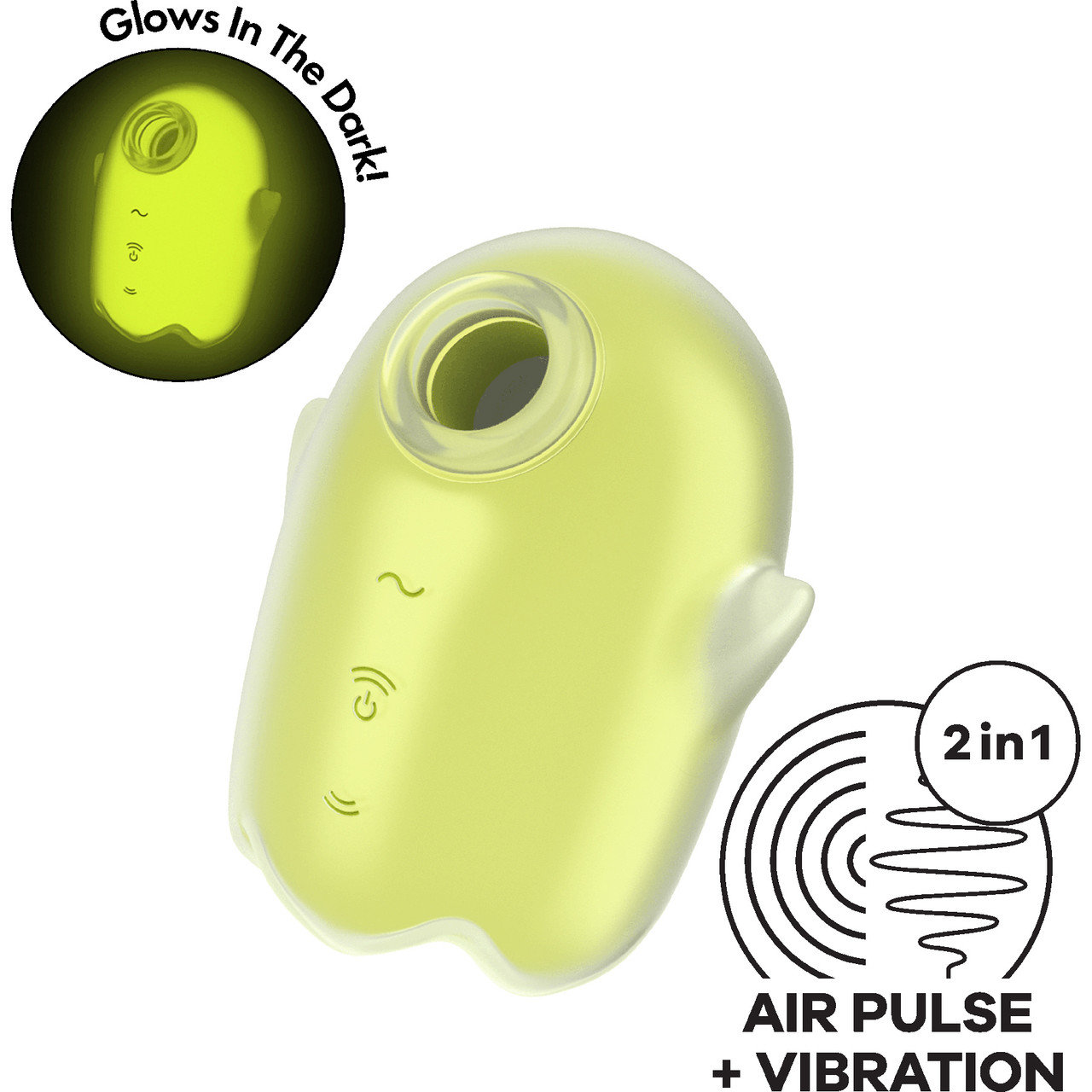 Satisfyer Glowing Ghost Double Air Pulse Clitoral Vibrator Yellow