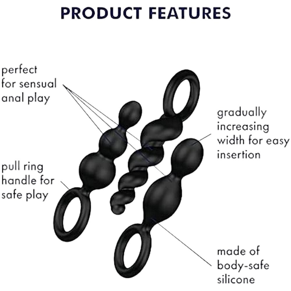Satisfyer Booty Call Black Small Butt Plug​ Set