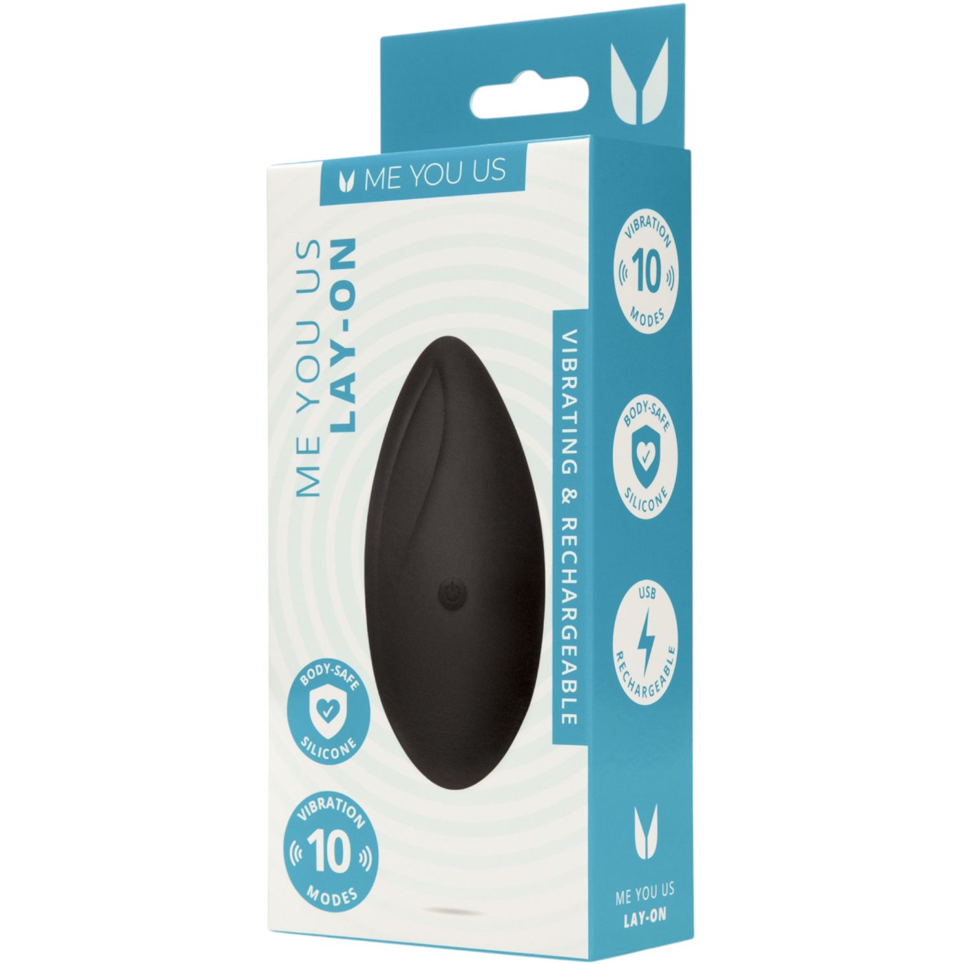 Me You Us Lay On Rechargeable Clitoral Vibrator Black
