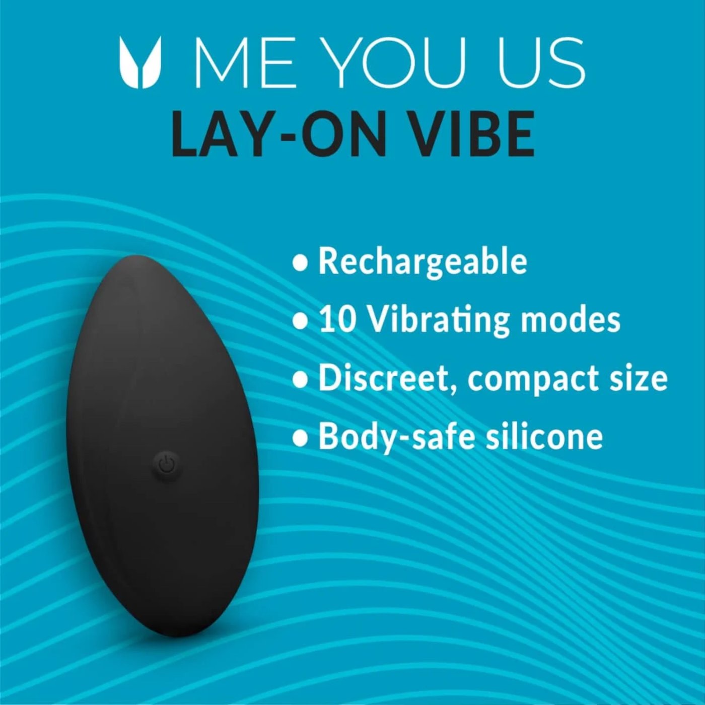 Me You Us Lay On Rechargeable Clitoral Vibrator Black