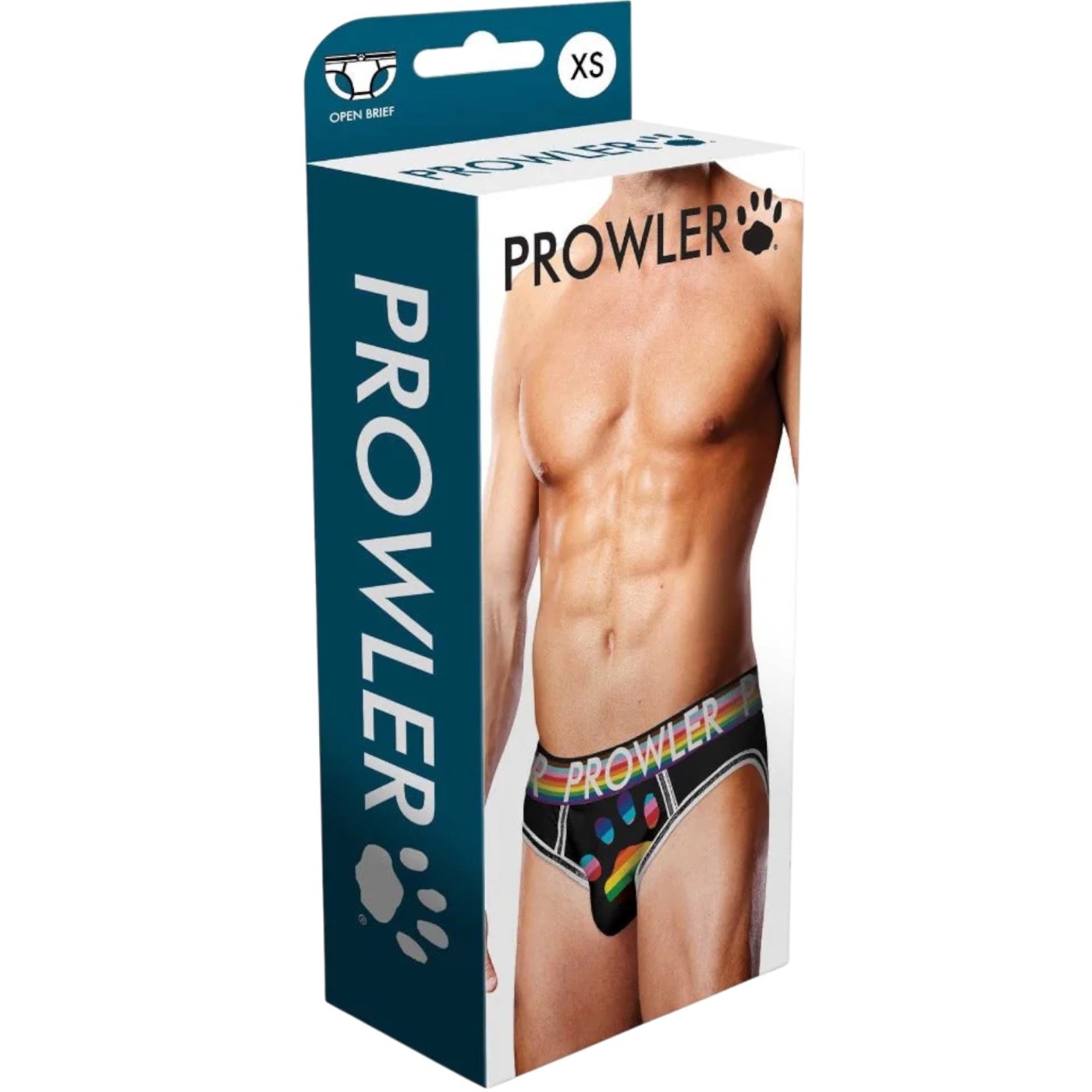 Prowler Oversized Paw Print Backless Brief Black