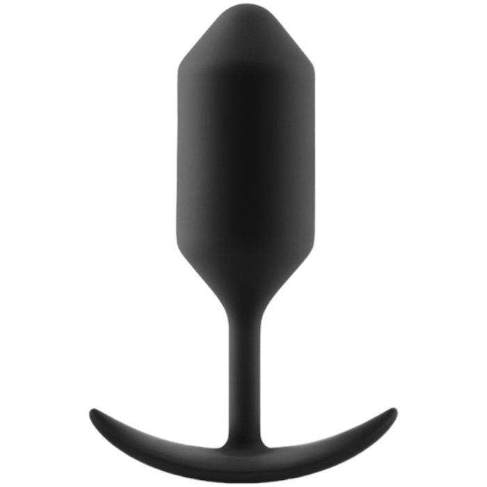 b-Vibe Snug Plug 3 Large Weighted Silicone Butt Plug 4.7 Inch Black