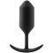 b-Vibe Snug Plug 3 Large Weighted Silicone Butt Plug 4.7 Inch Black