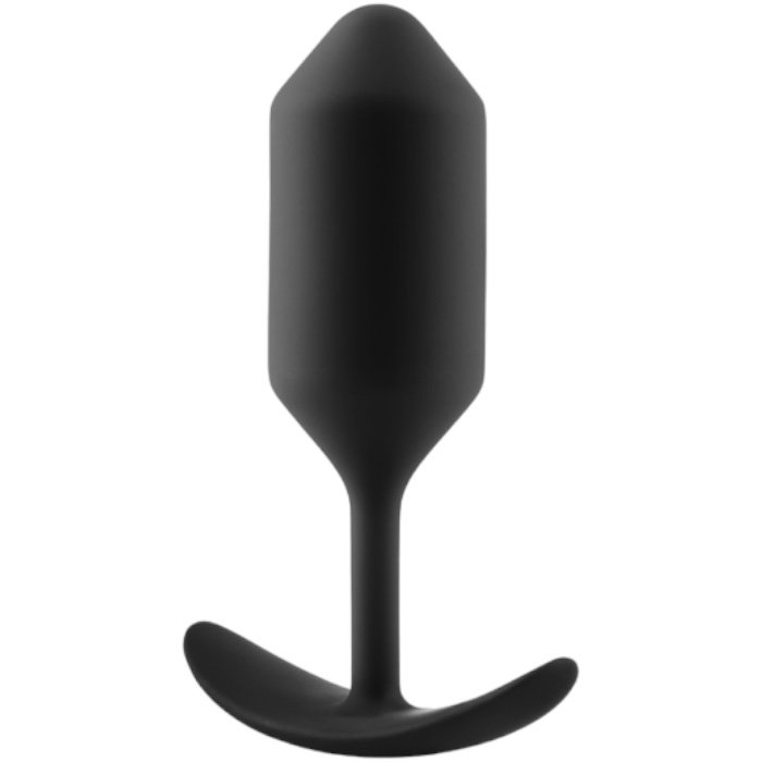b-Vibe Snug Plug 3 Large Weighted Silicone Butt Plug 4.7 Inch Black