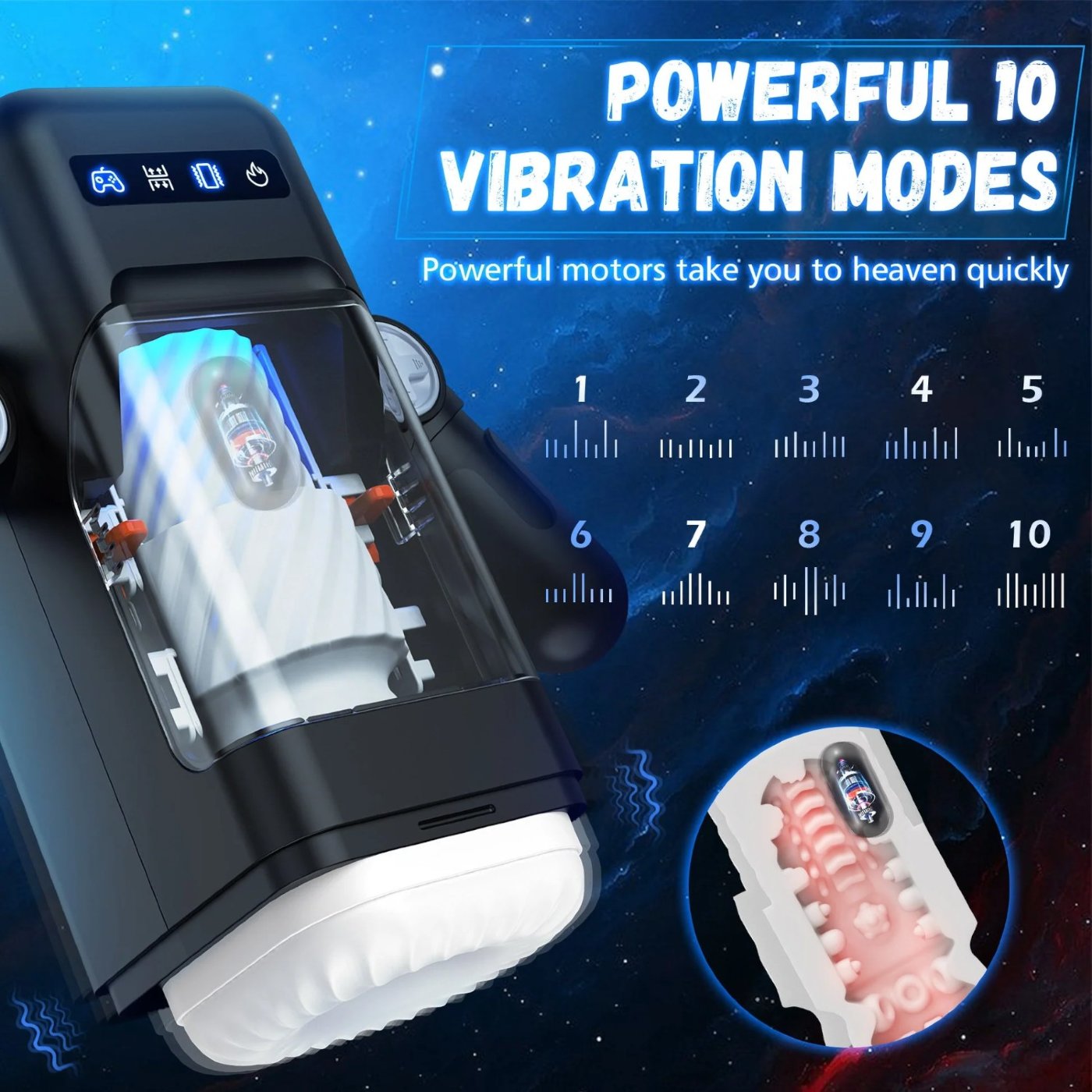 Amovibe Game Cup Thrusting Vibrating Heating Male Masturbator