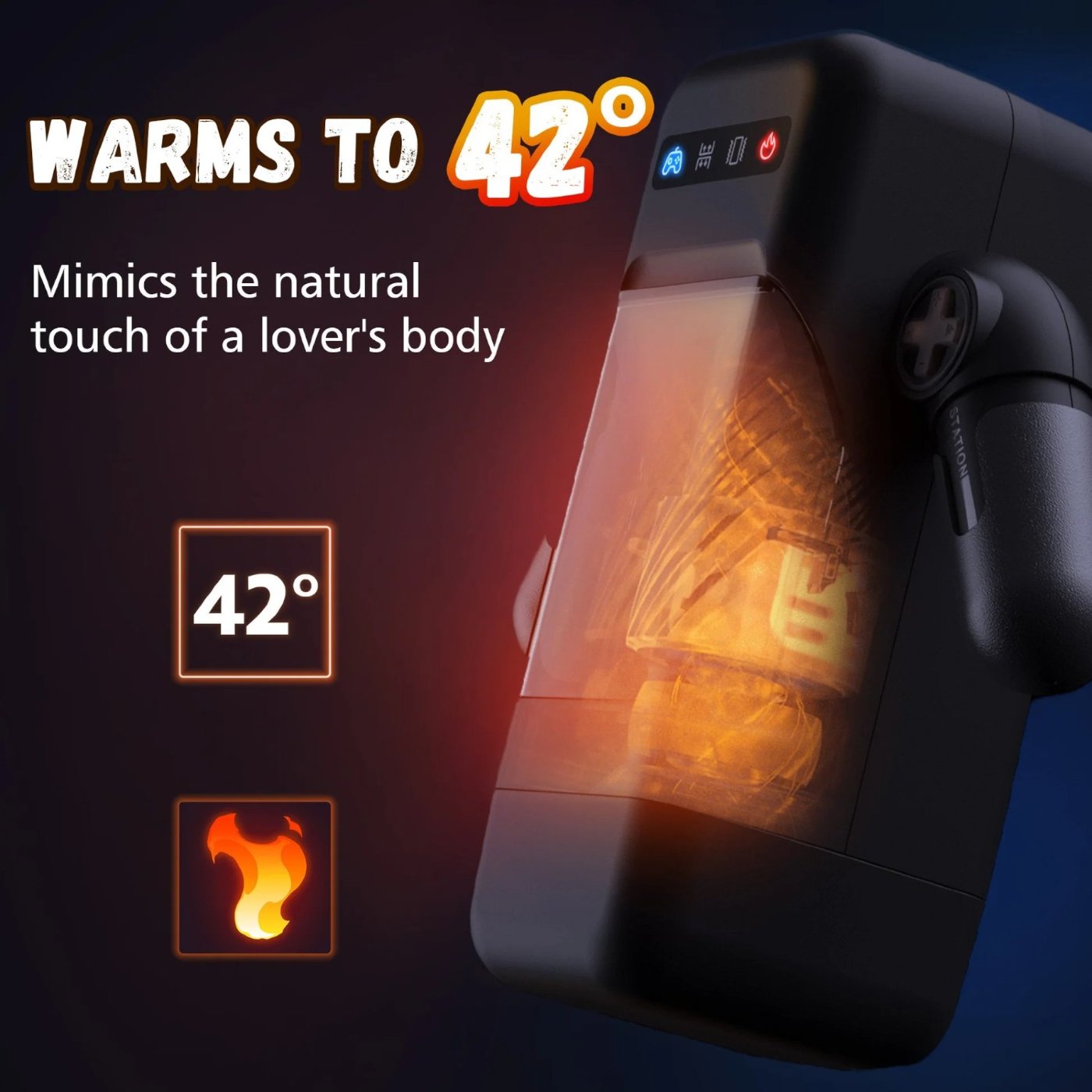 Amovibe Game Cup Thrusting Vibrating Heating Male Masturbator