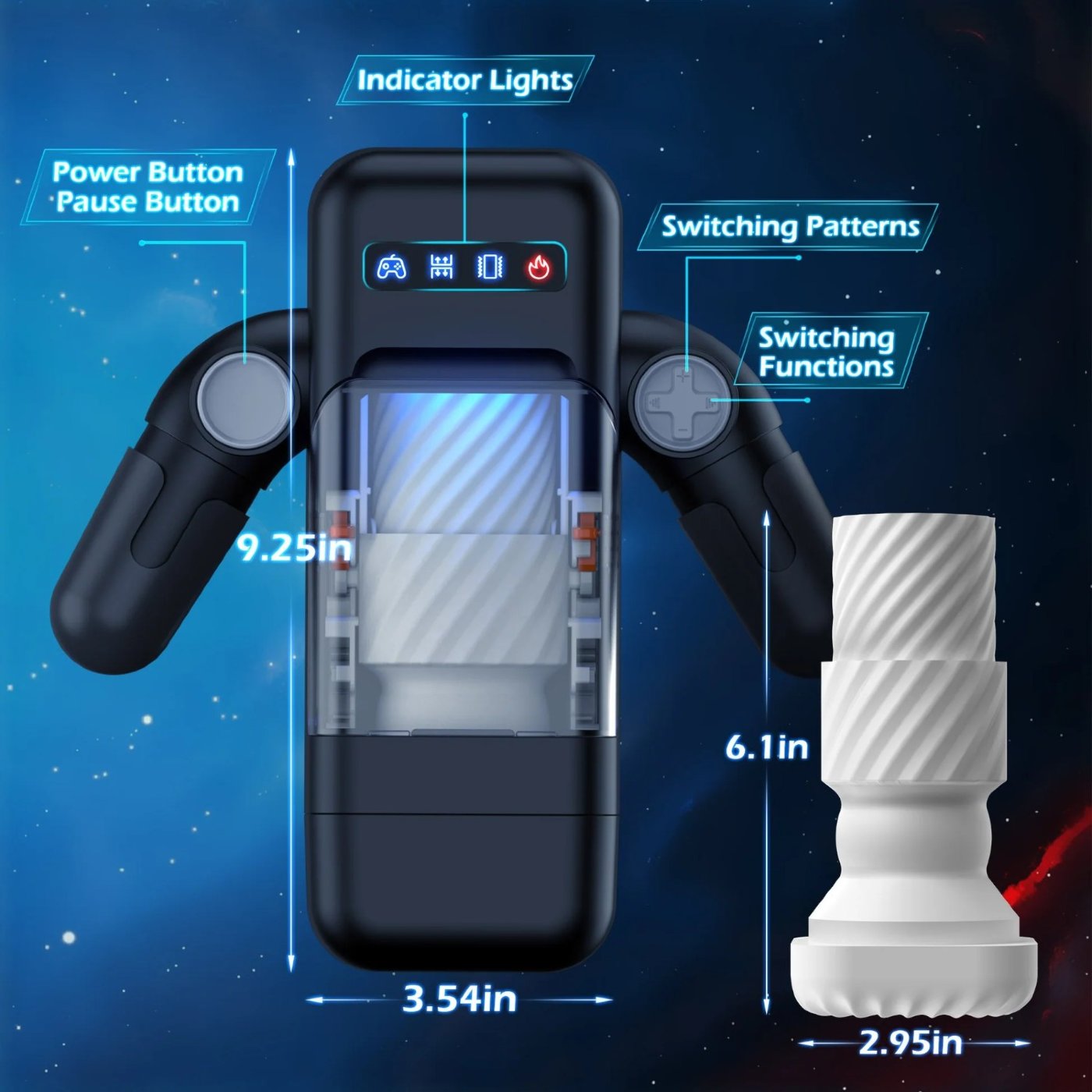 Amovibe Game Cup Thrusting Vibrating Heating Male Masturbator