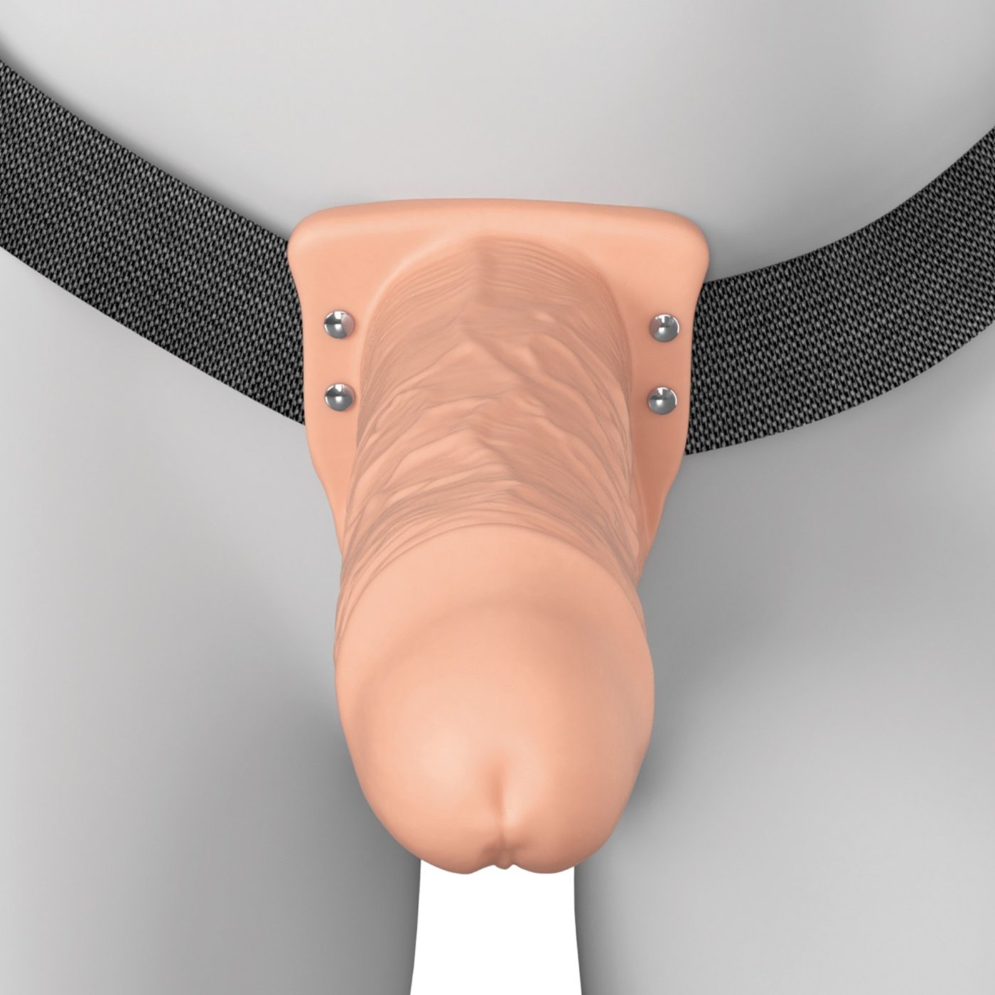 Fantasy X-Tensions Elite 8 Inch Vibrating Hollow Silicone Strap-On with Harness