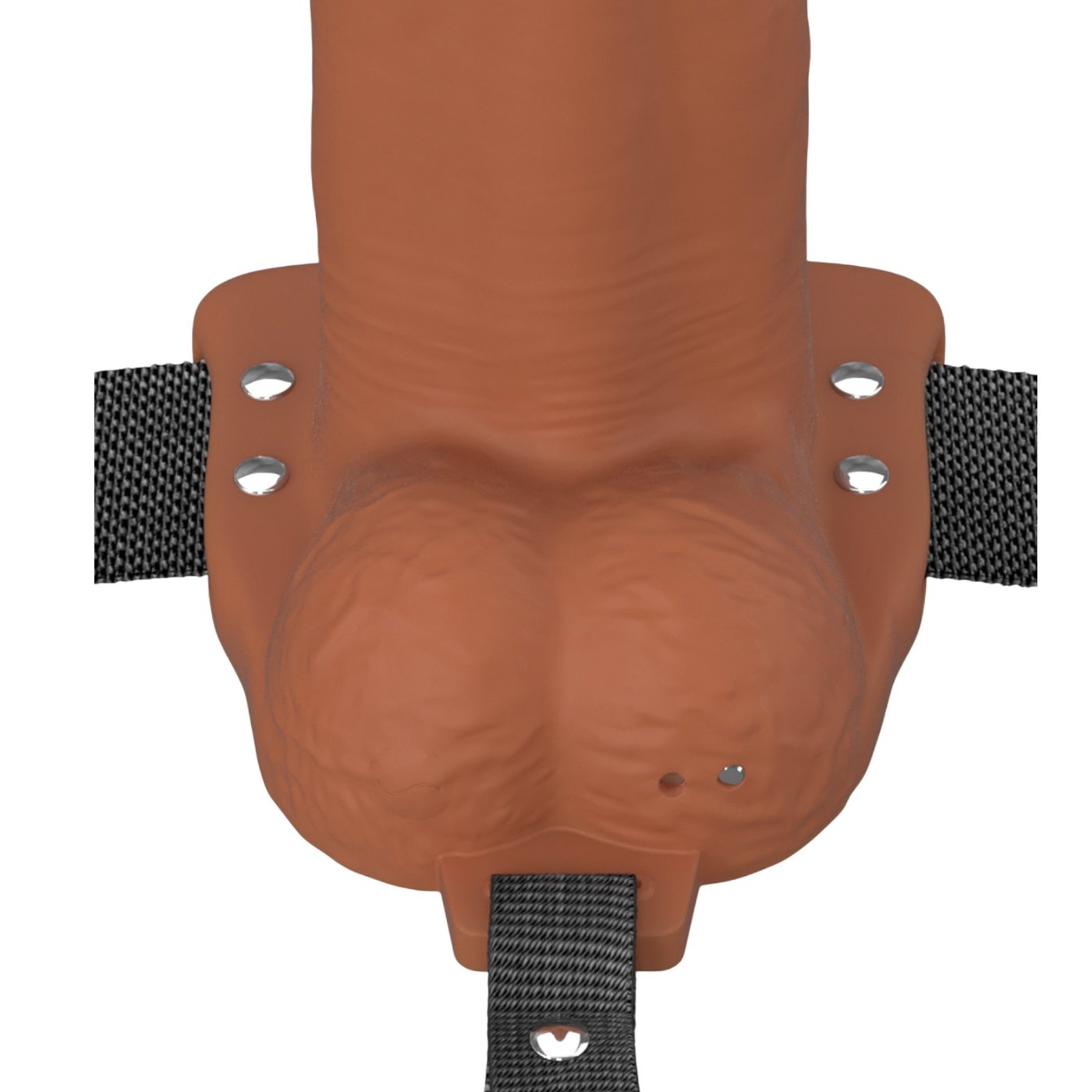 Fantasy X-Tensions Elite 8 Inch Vibrating Hollow Silicone Strap-On with Harness