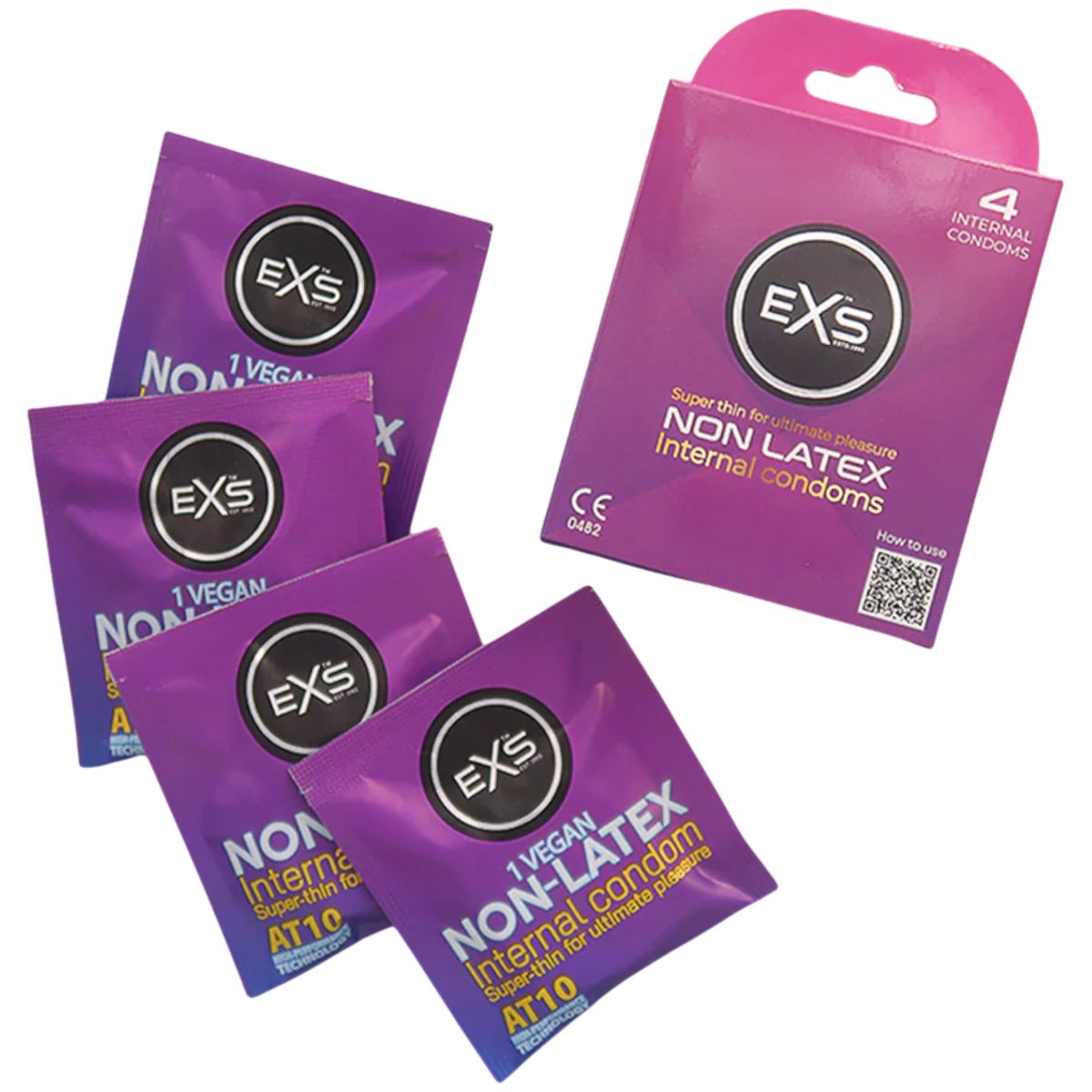 EXS Vegan Non-Latex Internal Condoms (4 Pack)