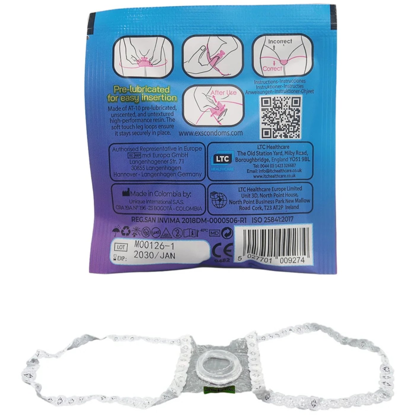 EXS Vegan Non-Latex Internal Condoms (4 Pack)