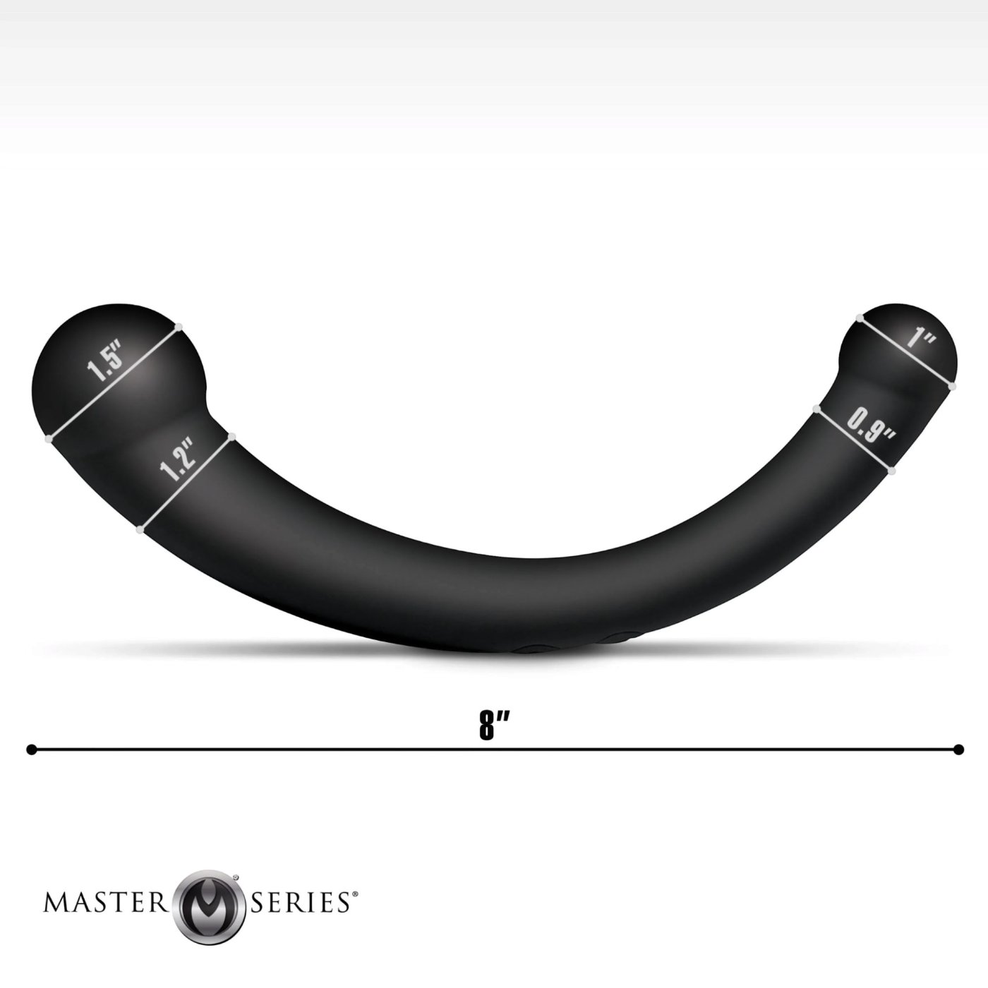 Master Series 10X Vibra-Crescent Vibrating Double Ended Dildo