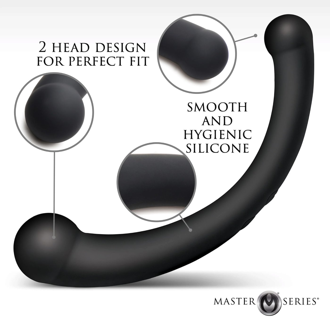 Master Series 10X Vibra-Crescent Vibrating Double Ended Dildo