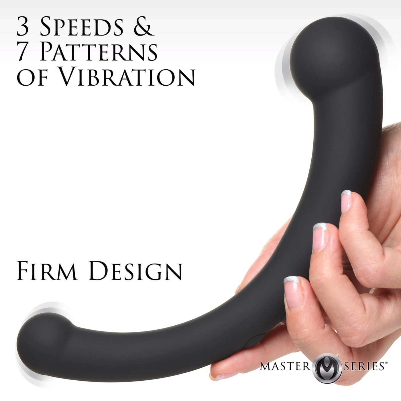 Master Series 10X Vibra-Crescent Vibrating Double Ended Dildo