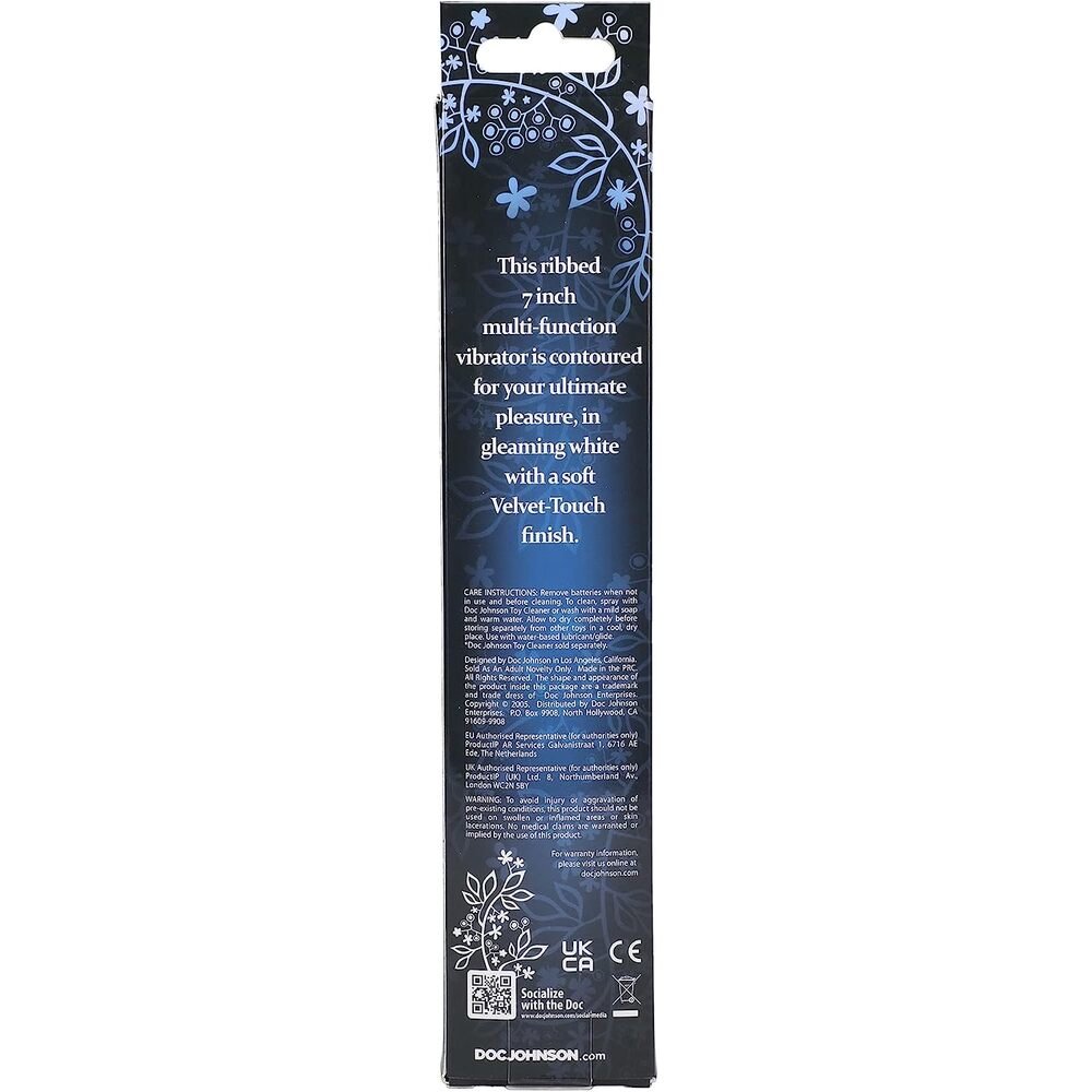 Doc Johnson White Nights Ribbed Vibrator