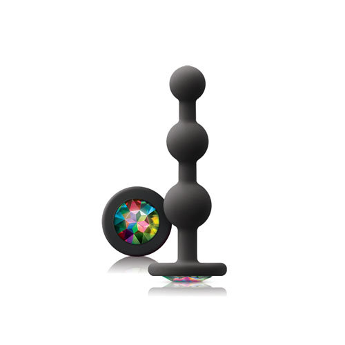 Glams Black Ripple Anal Plug Rainbow Gem – NS Novelties