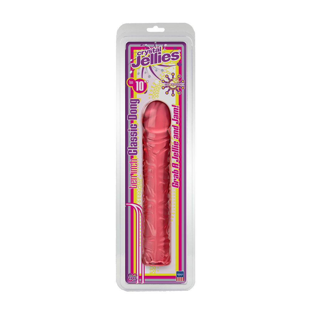 Doc Johnson Crystal Jellies Classic Realistic Dong 10 Inch