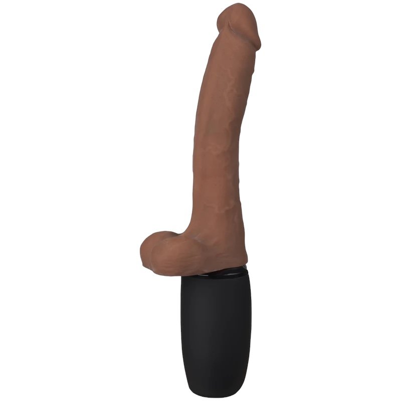 King Cock Thrusting Warming Realistic Vibrator 7.5 Inch Brown