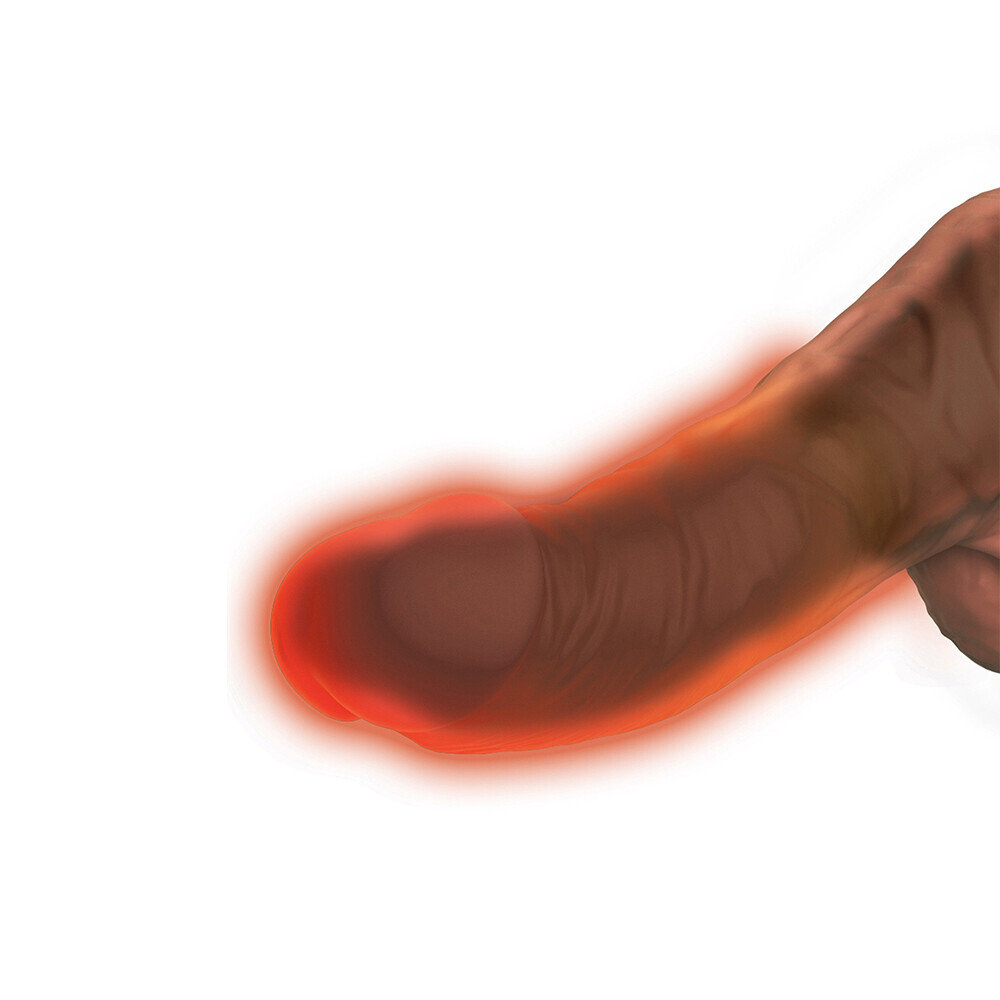 King Cock Thrusting Warming Realistic Vibrator 7.5 Inch Brown