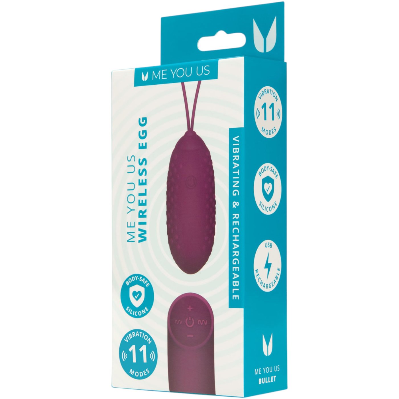 Me You Us Wireless Egg Remote Control Vibrator Purple