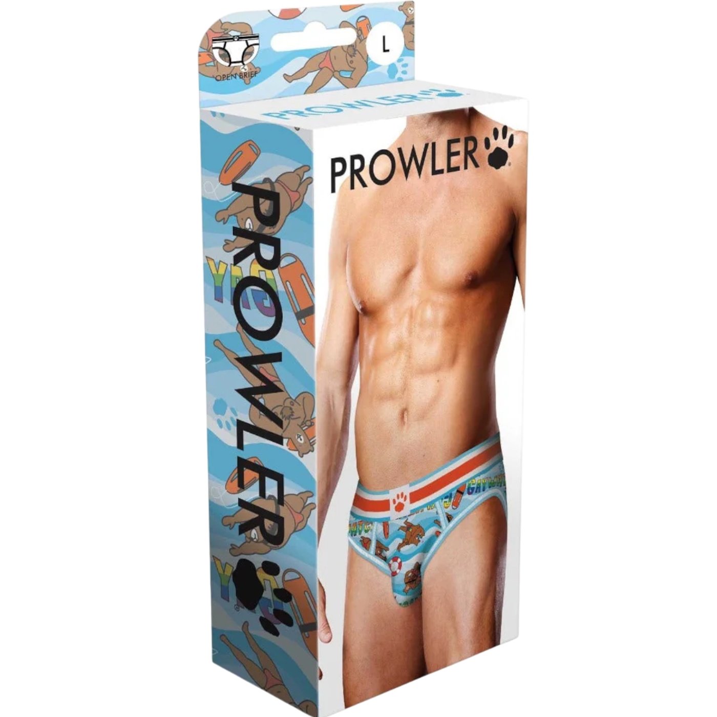 Prowler Gaywatch Bears Backless Brief Blue Red