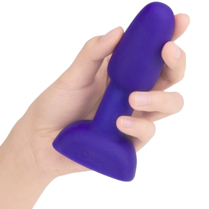 b-Vibe Rimming Petite Medium Remote Control Rechargeable Butt Plug Purple
