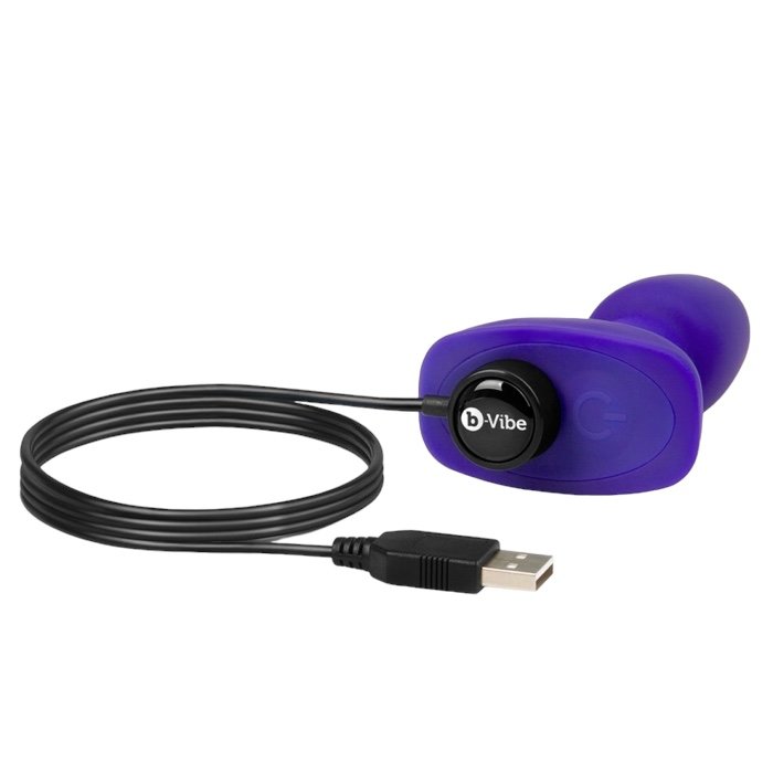 b-Vibe Rimming Petite Medium Remote Control Rechargeable Butt Plug Purple