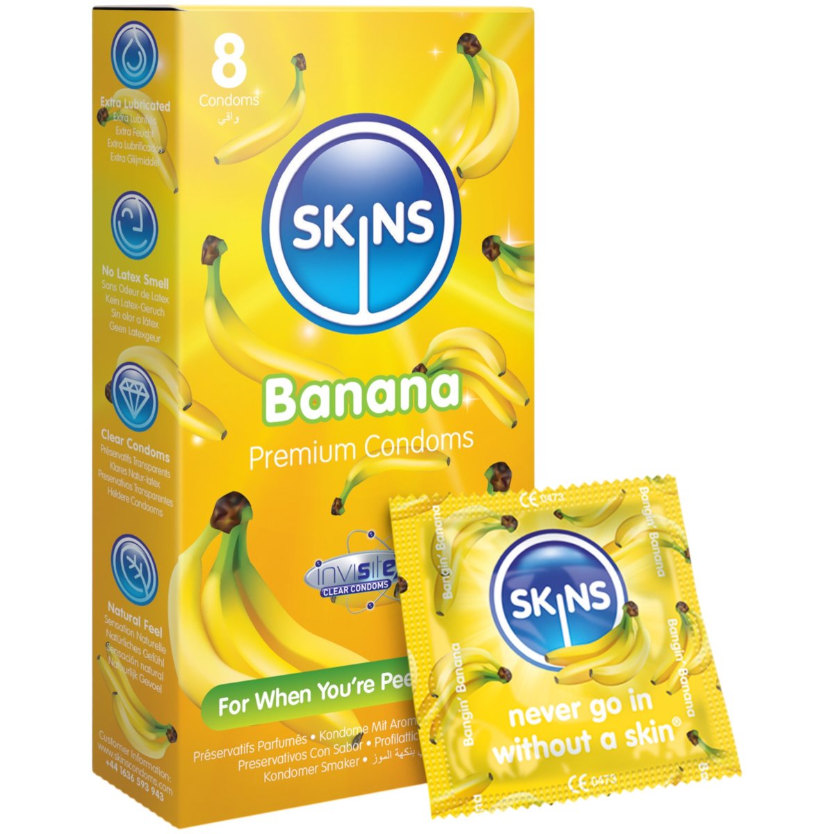 Skins Banana Premium Condoms (8 Pack)