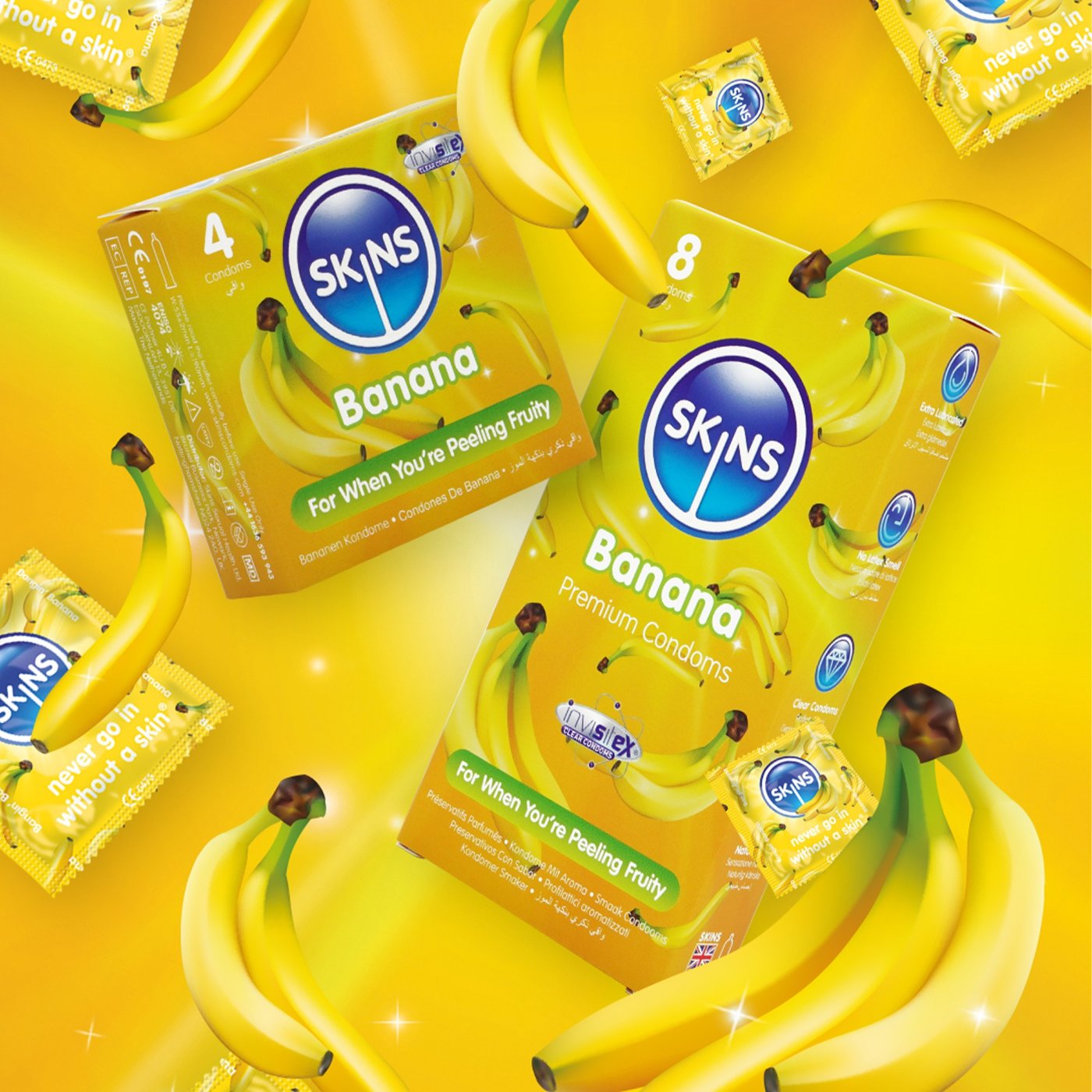 Skins Banana Premium Condoms (8 Pack)