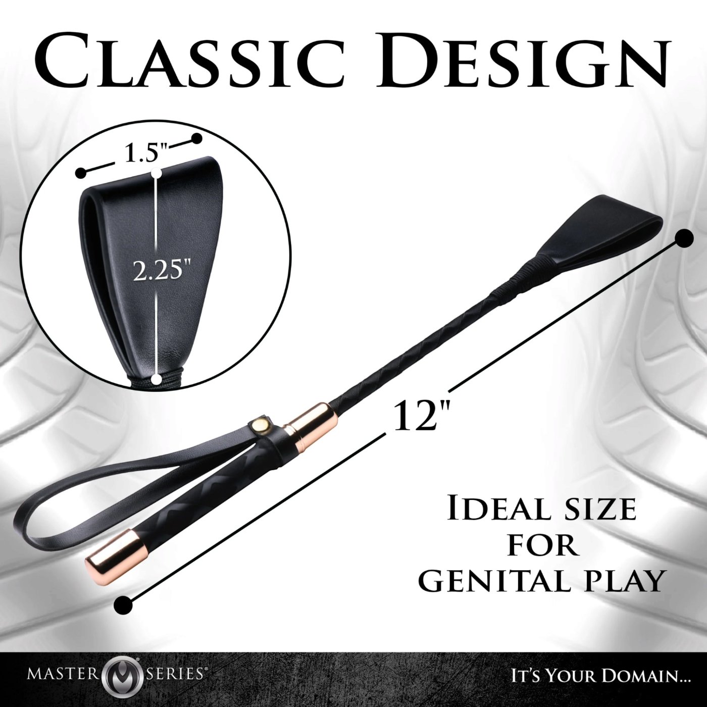 Master Series Stallion 12 Inch BDSM Riding Crop