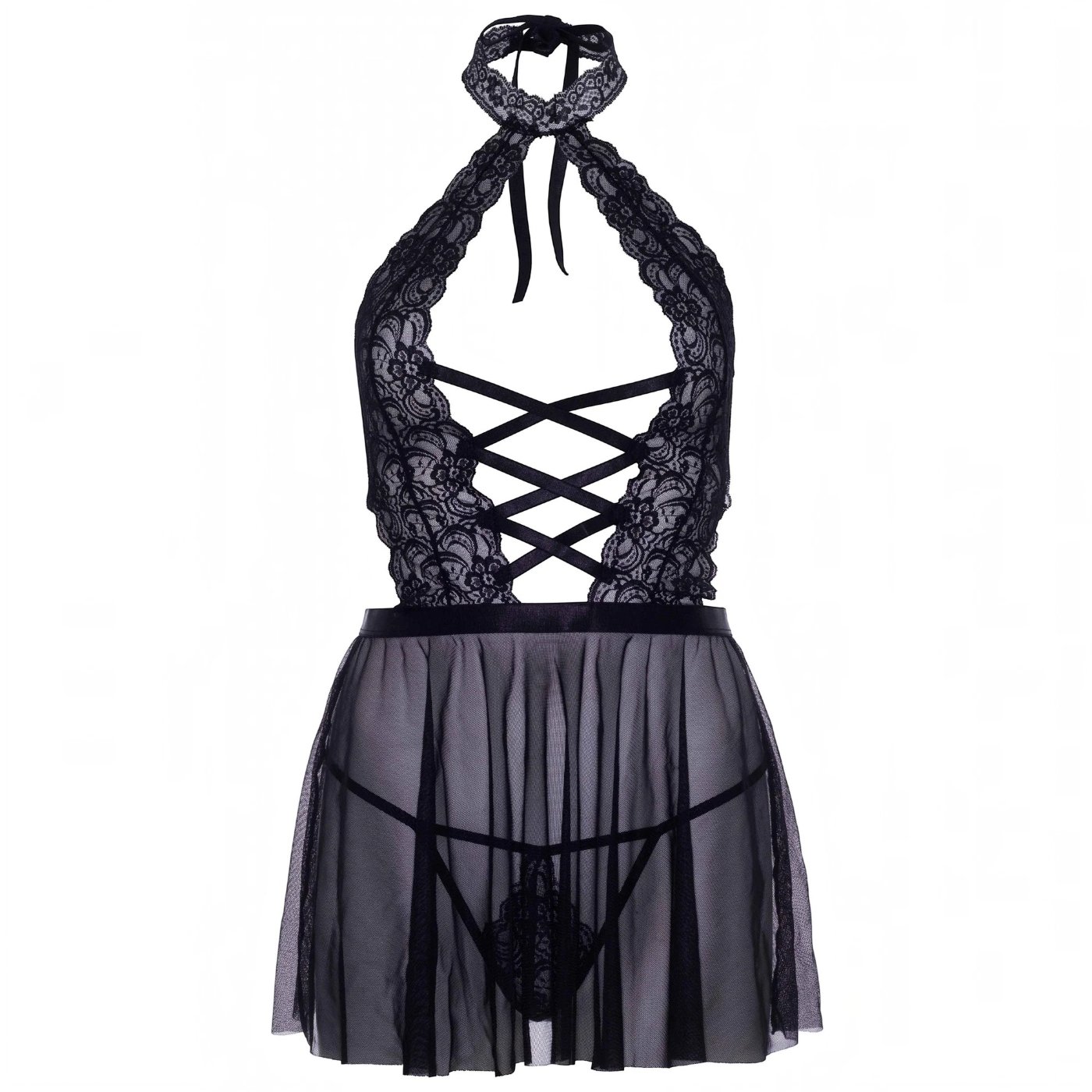 Leg Avenue 2-Piece Lace Babydoll and G-String