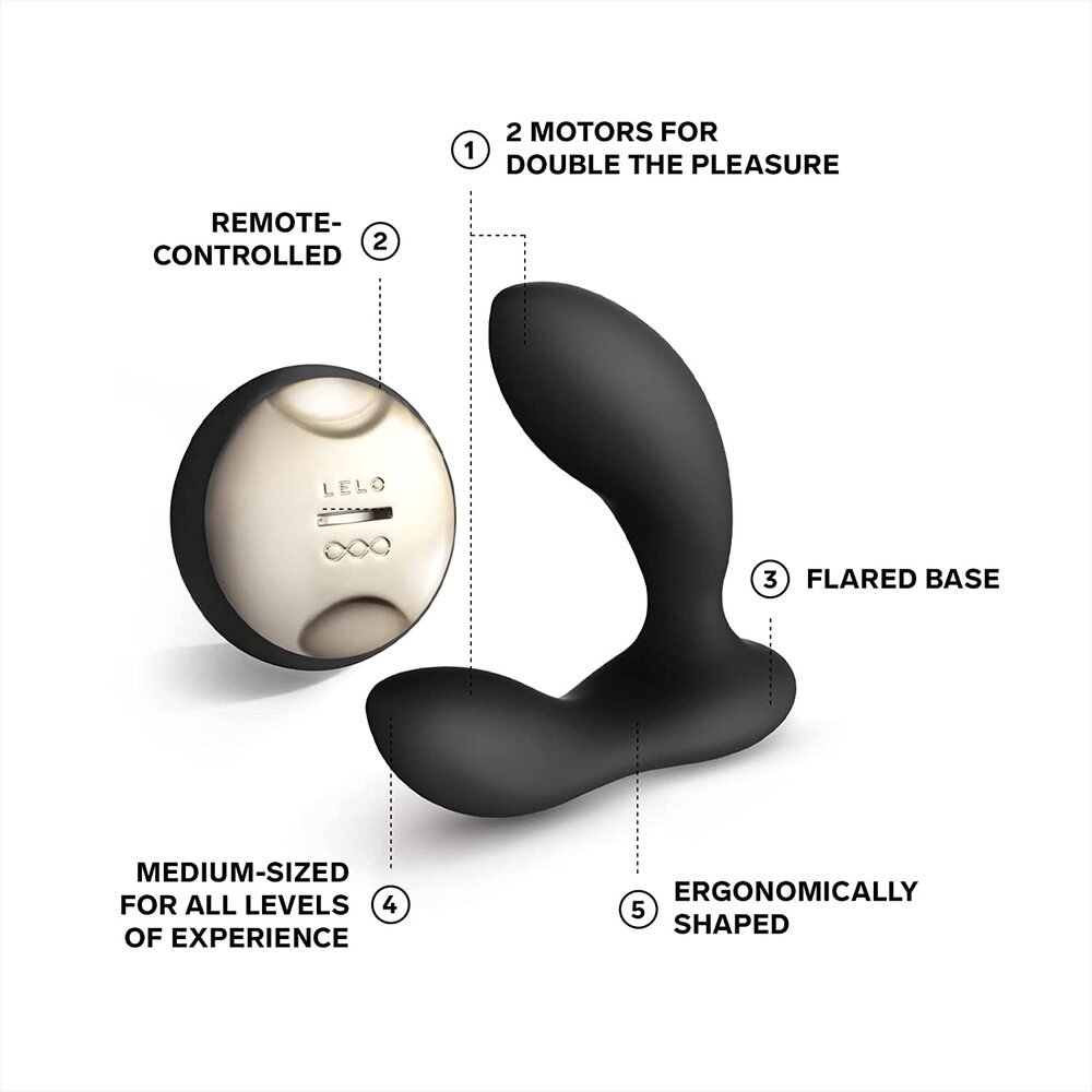 LELO Hugo Remote Controlled Rechargeable Prostate Massager Black