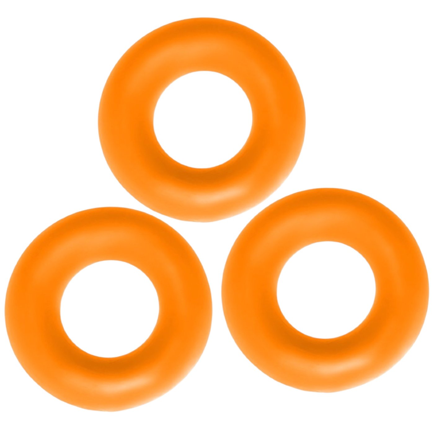 Oxballs Fat Willy Jumbo Cock Ring Set Orange (3 Pack)