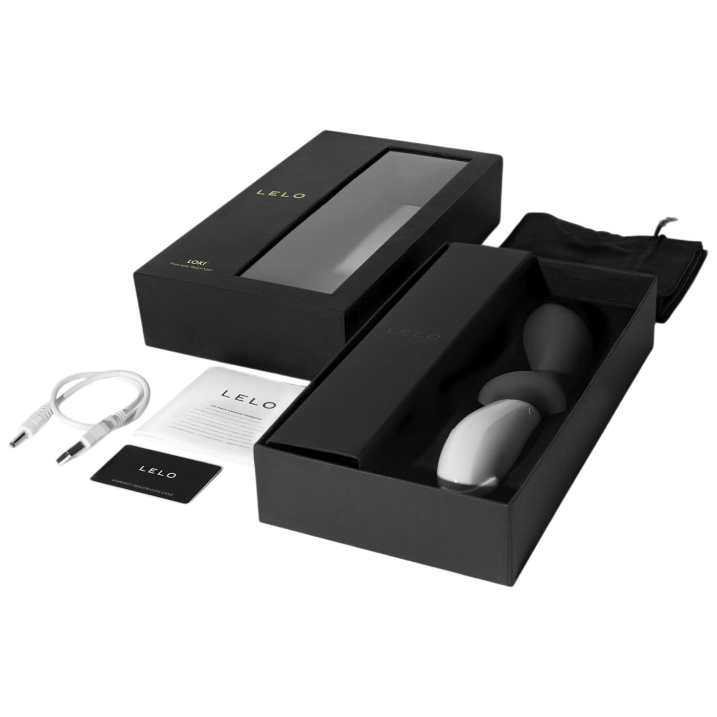 Lelo Loki Obsidian Black Vibrating Prostate Massager