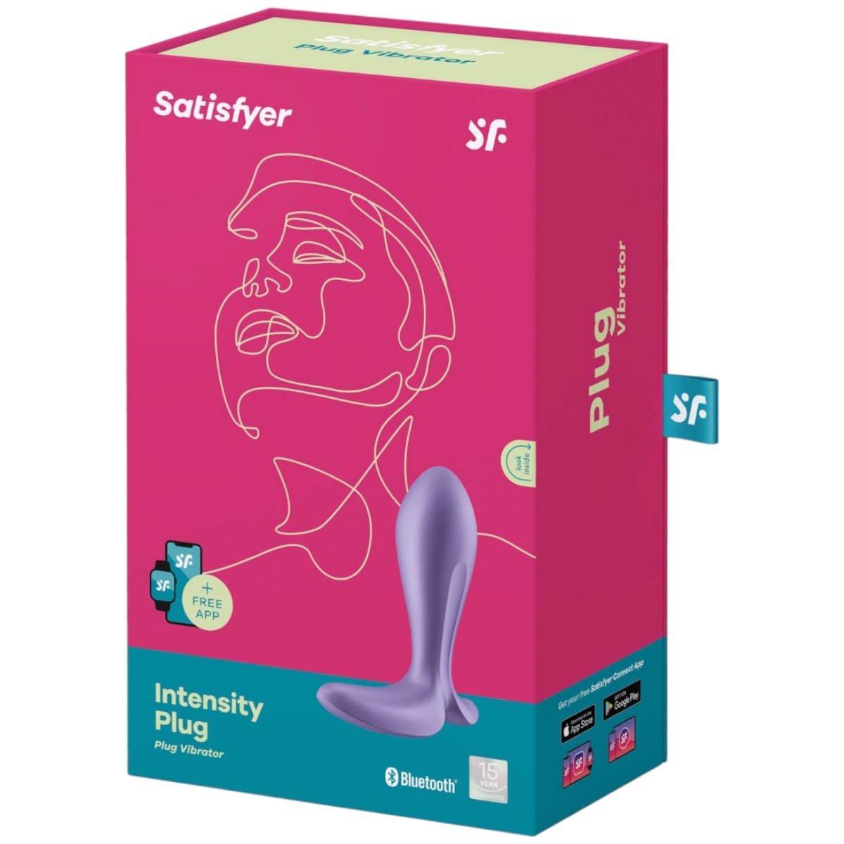 Satisfyer Intensity Plug App Controlled Rechargeable Vibrating Butt Plug Violet