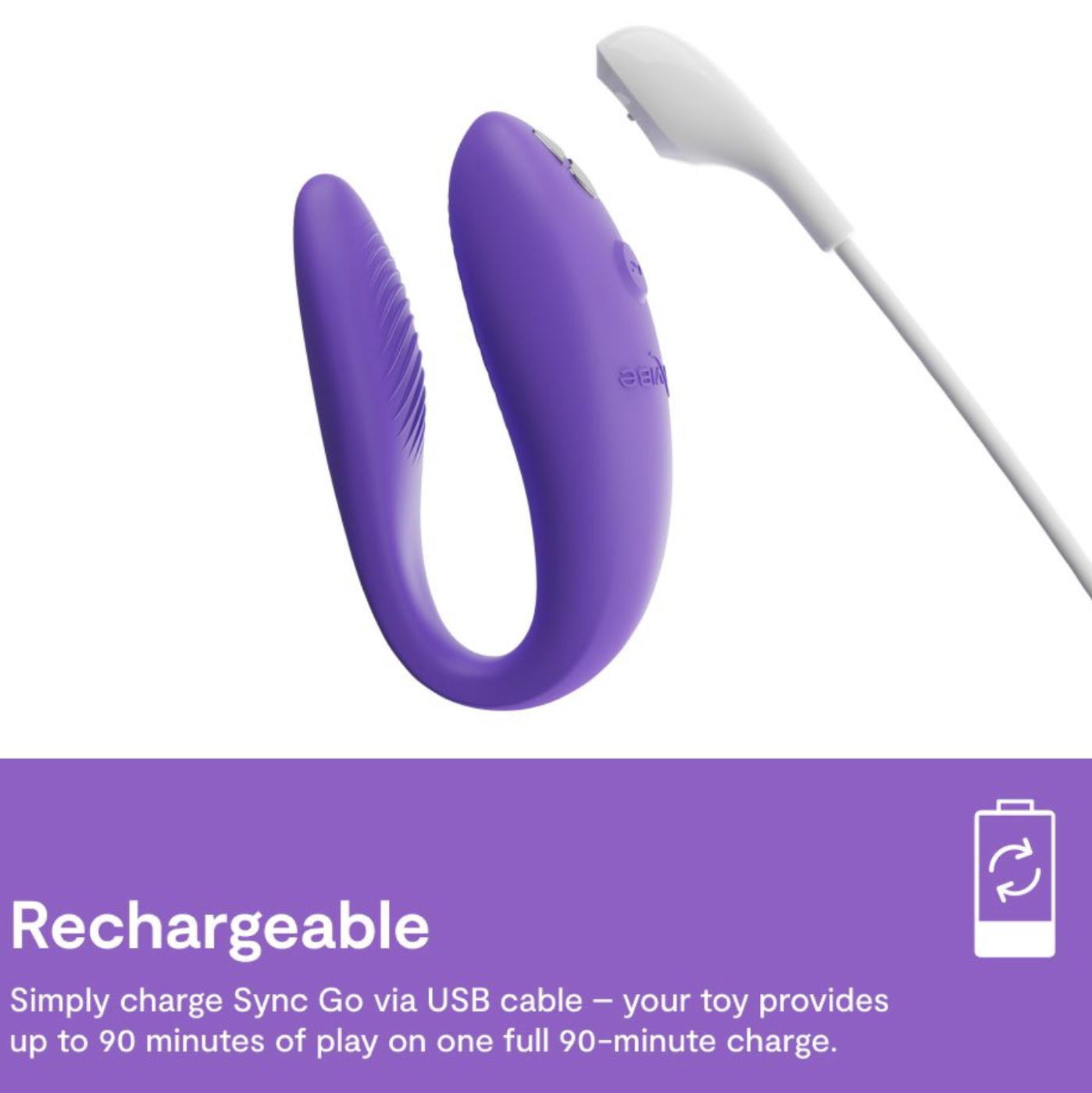 We-Vibe Sync Go App Controlled Rechargeable Couple's Vibrator